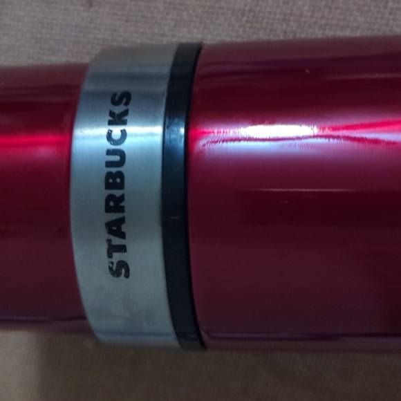 STARBUCKS 17OZ RED THERMOS POUR BUTTON CUP & LID - Picture 2 of 8